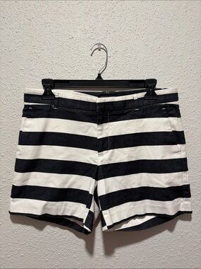 Banana Republic Black and White Striped Shorts